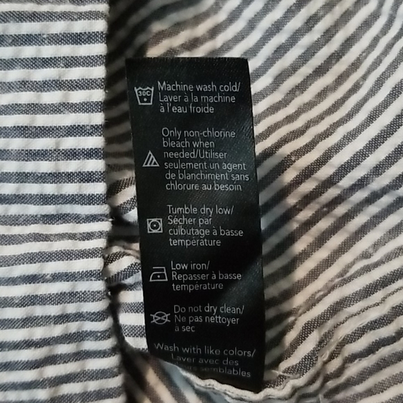 George classics mens white and gray short sleeve button up Medium - Picture 8 of 10